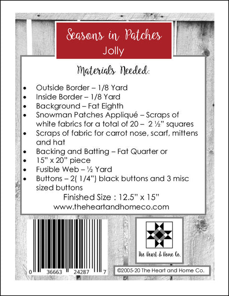 HNH37 Seasons In Patches Jolly PDF Pattern