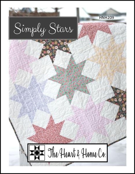 HNH209 Simply Stars Quilt Pattern ~ PDF Pattern ~ Fat quarter friendly