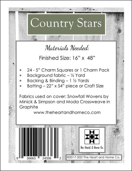 HNH206 Country Stars Paper Pattern