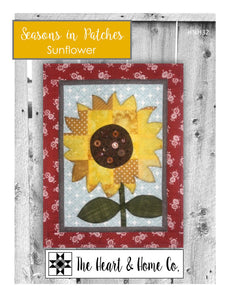 HNH32 Seasons in Patches - Sunflower - Mini Quilt PDF Pattern - The Heart and Home Co.