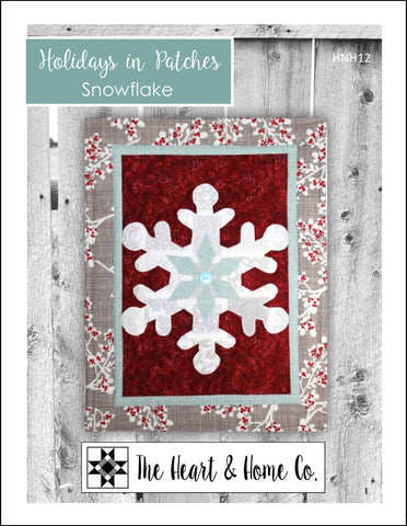 HNH12 Holidays in Patches Snowflake PDF Pattern