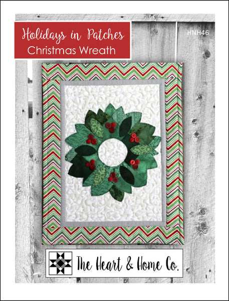 HNH46 Holidays in Patches Christmas Wreath Paper Pattern