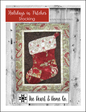 HNH09 Holidays in Patches Stocking PDF Pattern