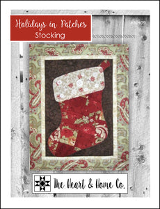 HNH09 Holidays in Patches Stocking Paper Pattern