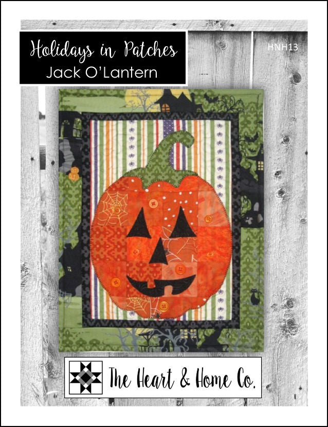 HNH13 Holidays In Patches Jack O'Lantern Paper Pattern
