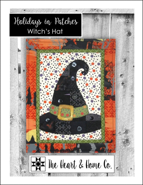 HNH15 Holidays In Patches Witches Hat PDF Pattern