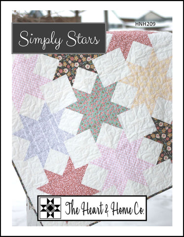 HNH209 Simply Stars Quilt Pattern ~ Paper Pattern ~ Fat quarter friendly